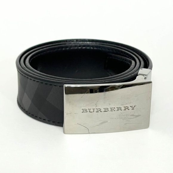 Burberry Black Belt with Silver Buckle - Picture 2 of 9